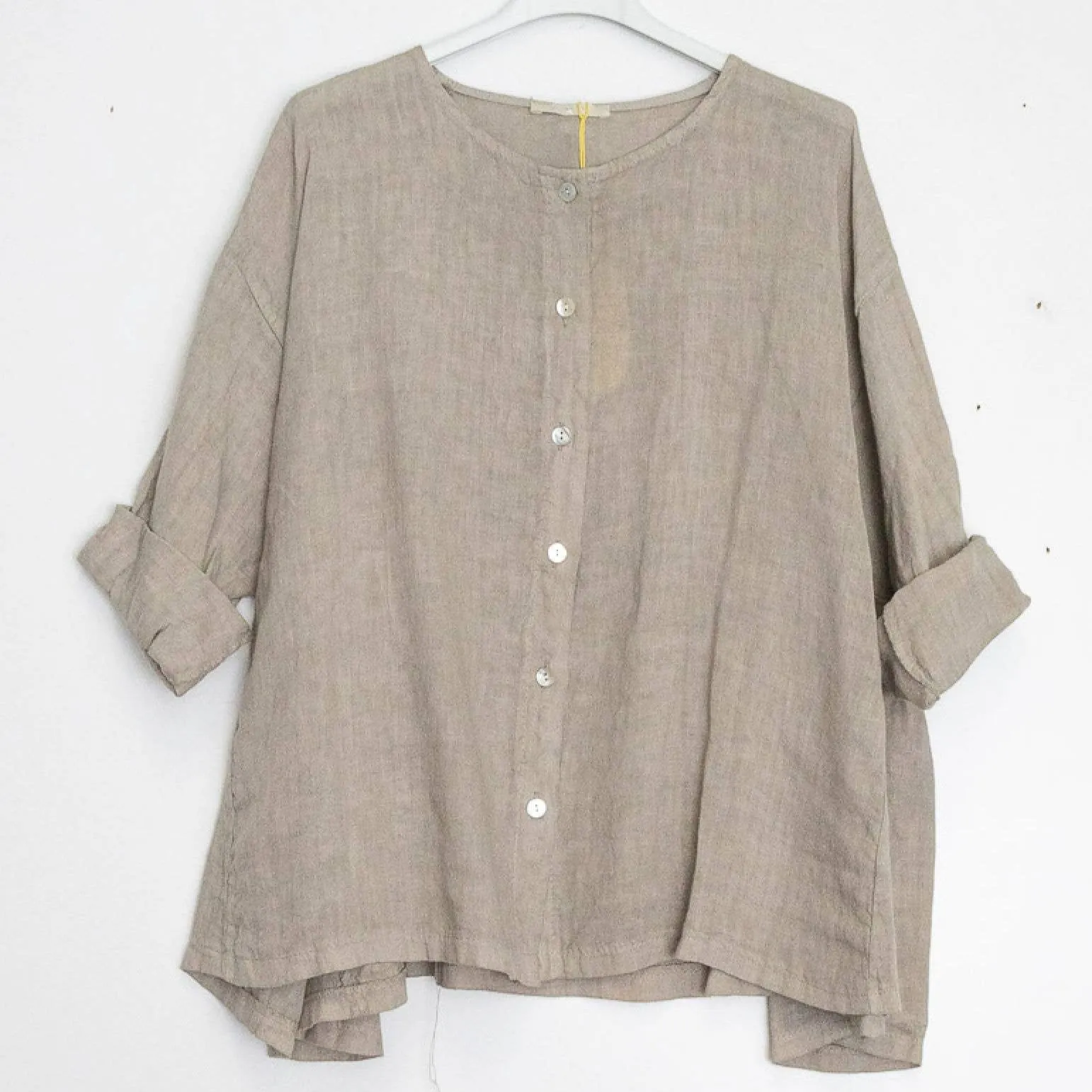 11916 Buttonup Linen Top