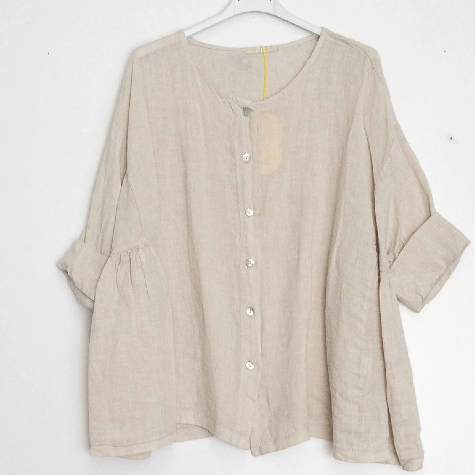 11916 Buttonup Linen Top