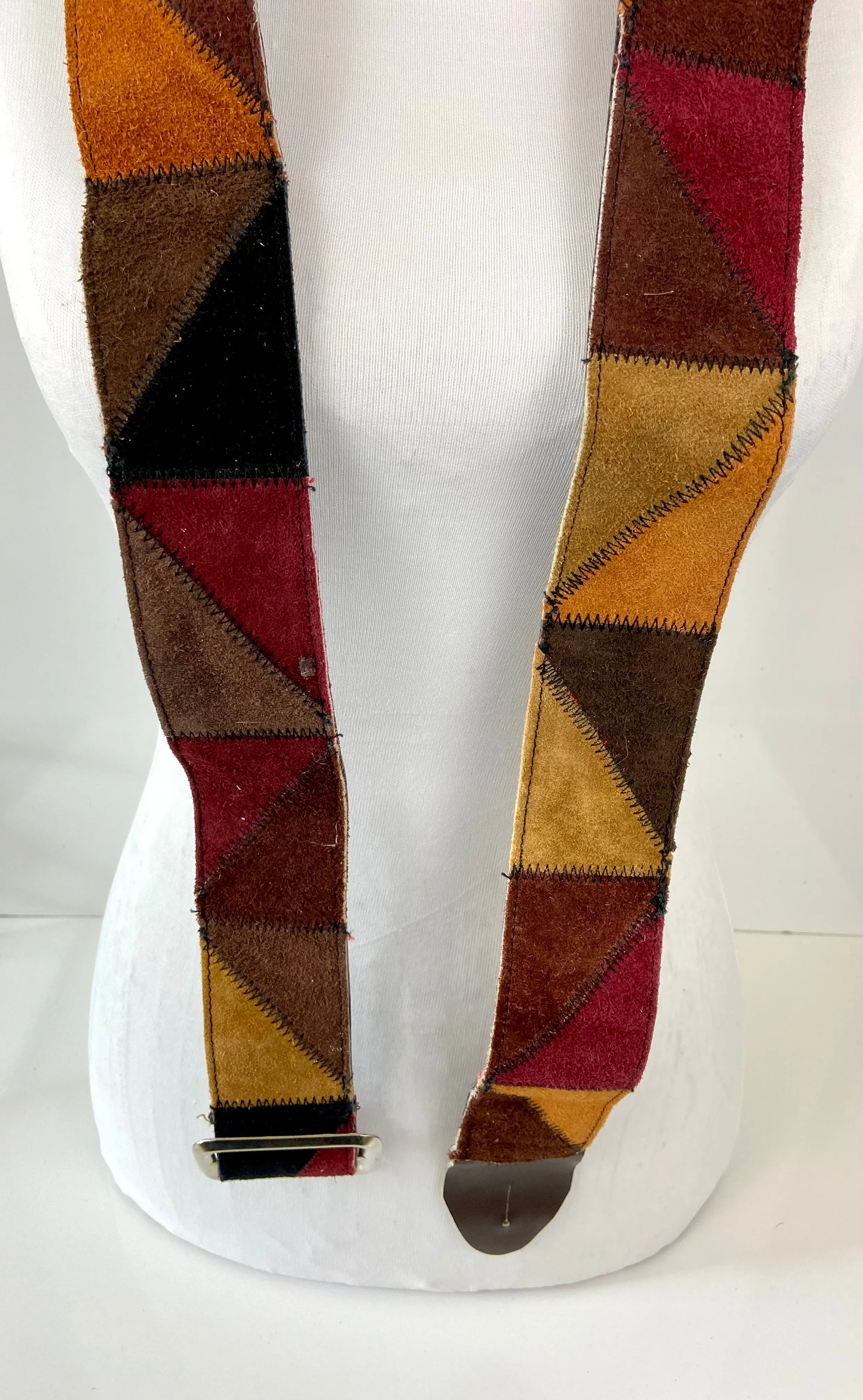 1970s Patchwork Suede belt