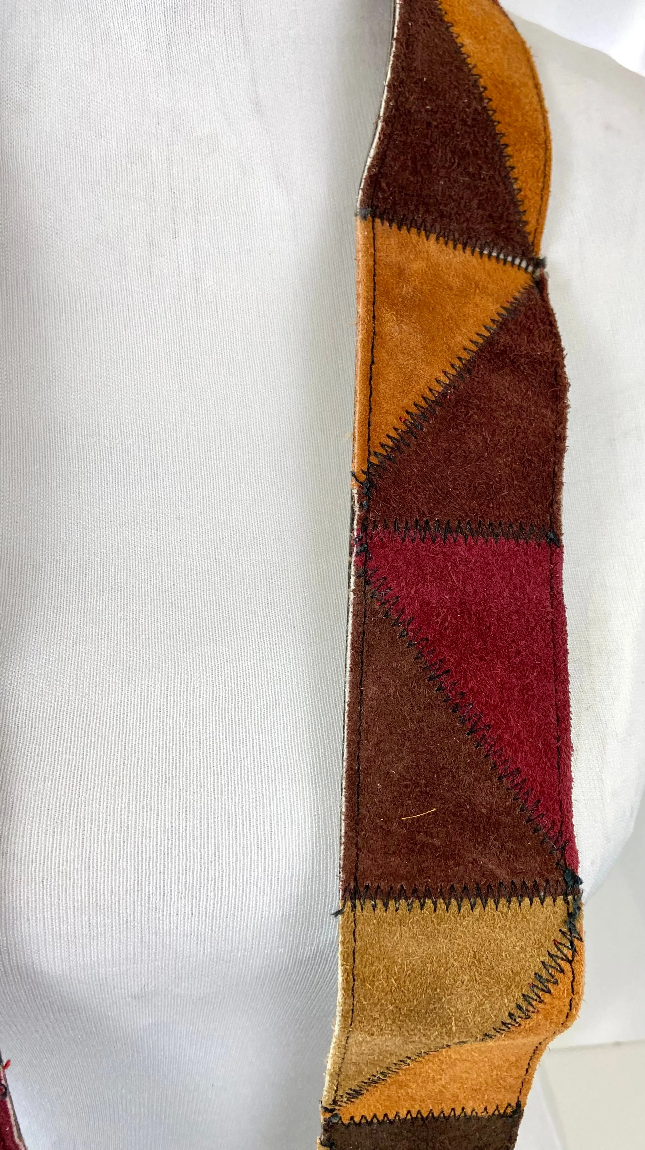 1970s Patchwork Suede belt