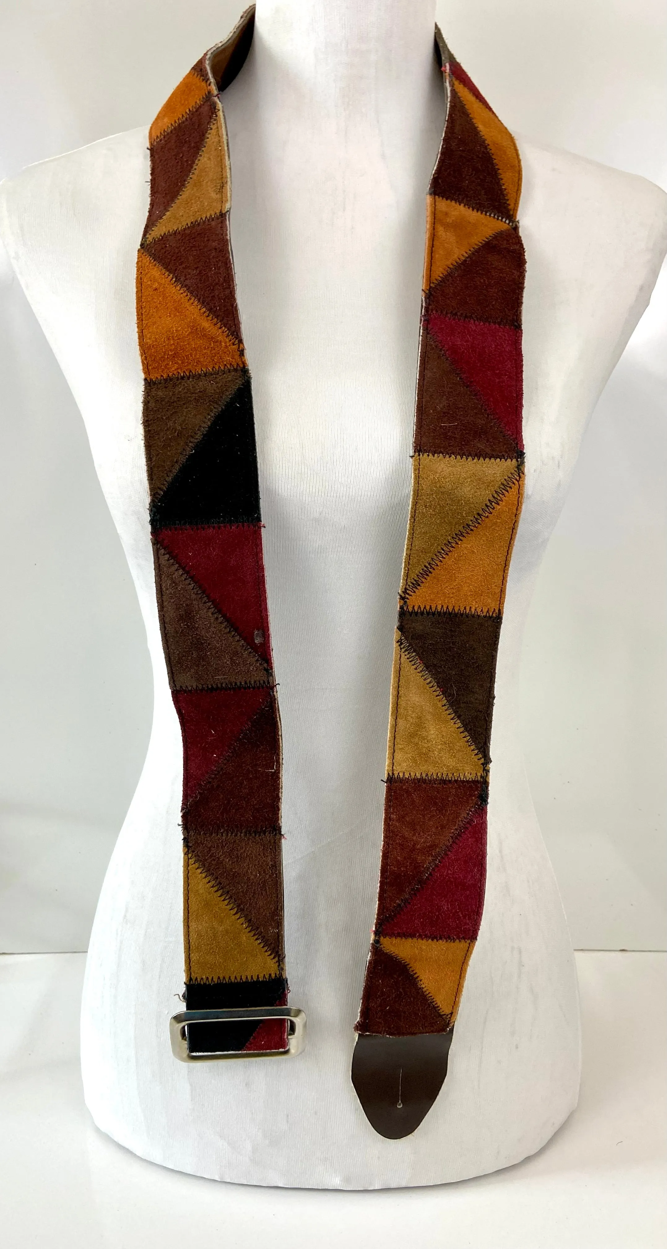 1970s Patchwork Suede belt