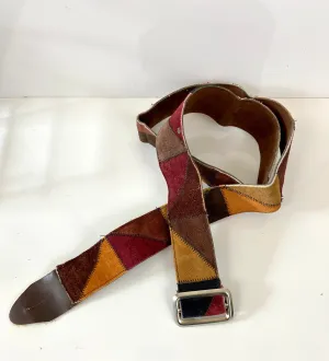 1970s Patchwork Suede belt