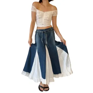 2000s Denim Eyelet Maxi (L)