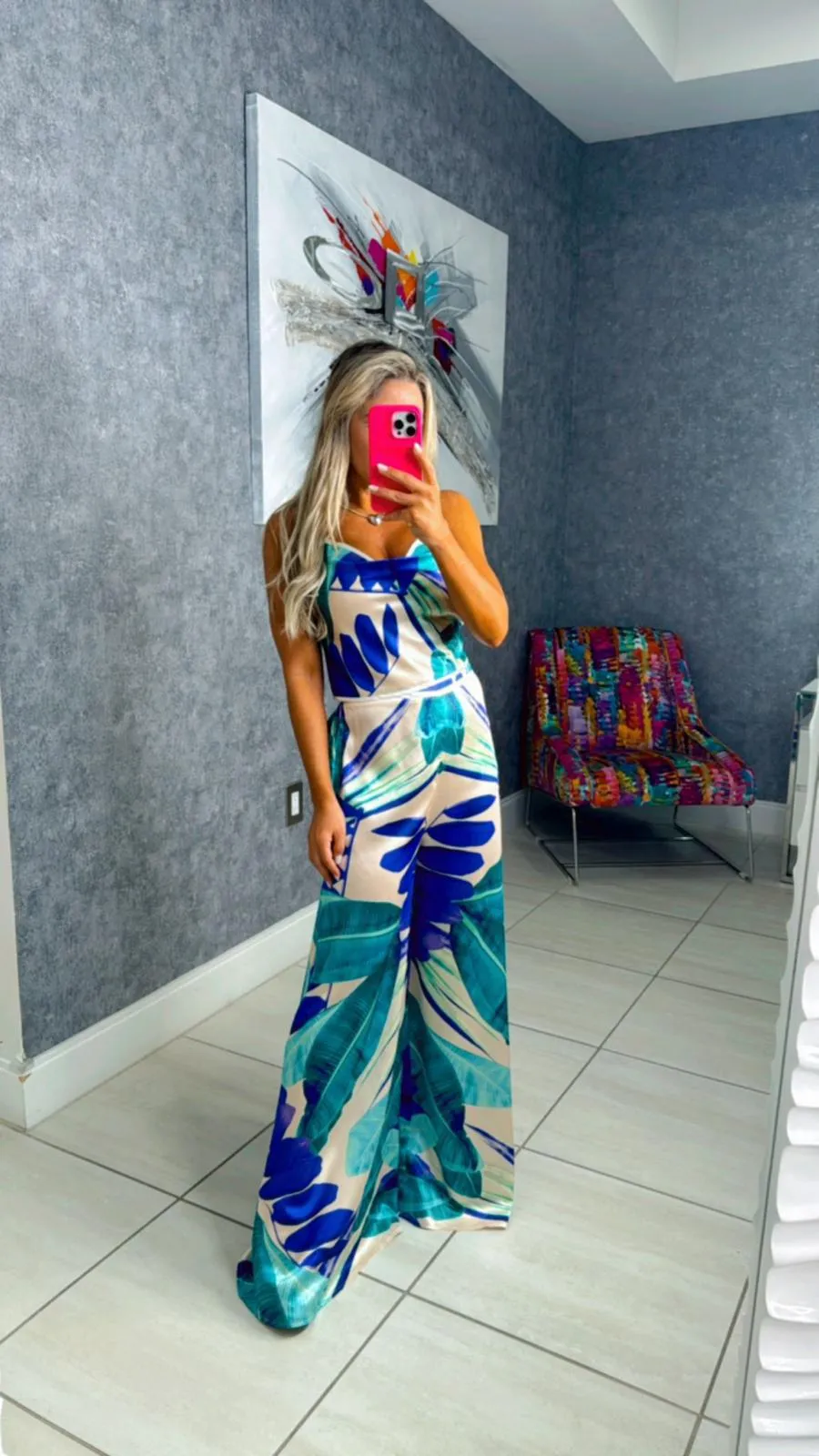 2698 Top and palazzo pants set