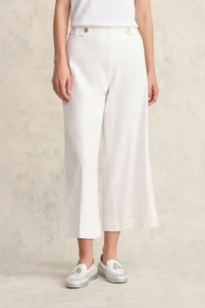 7/8th Linen Pant - White