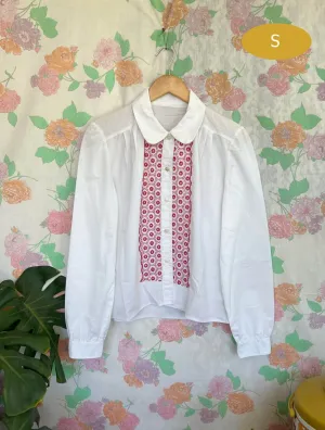 80's Linen White Shirt