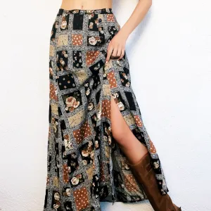 90s Patchwork Maxi Skirt