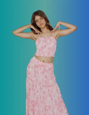 *Abstract Floral Maxi Skirt*