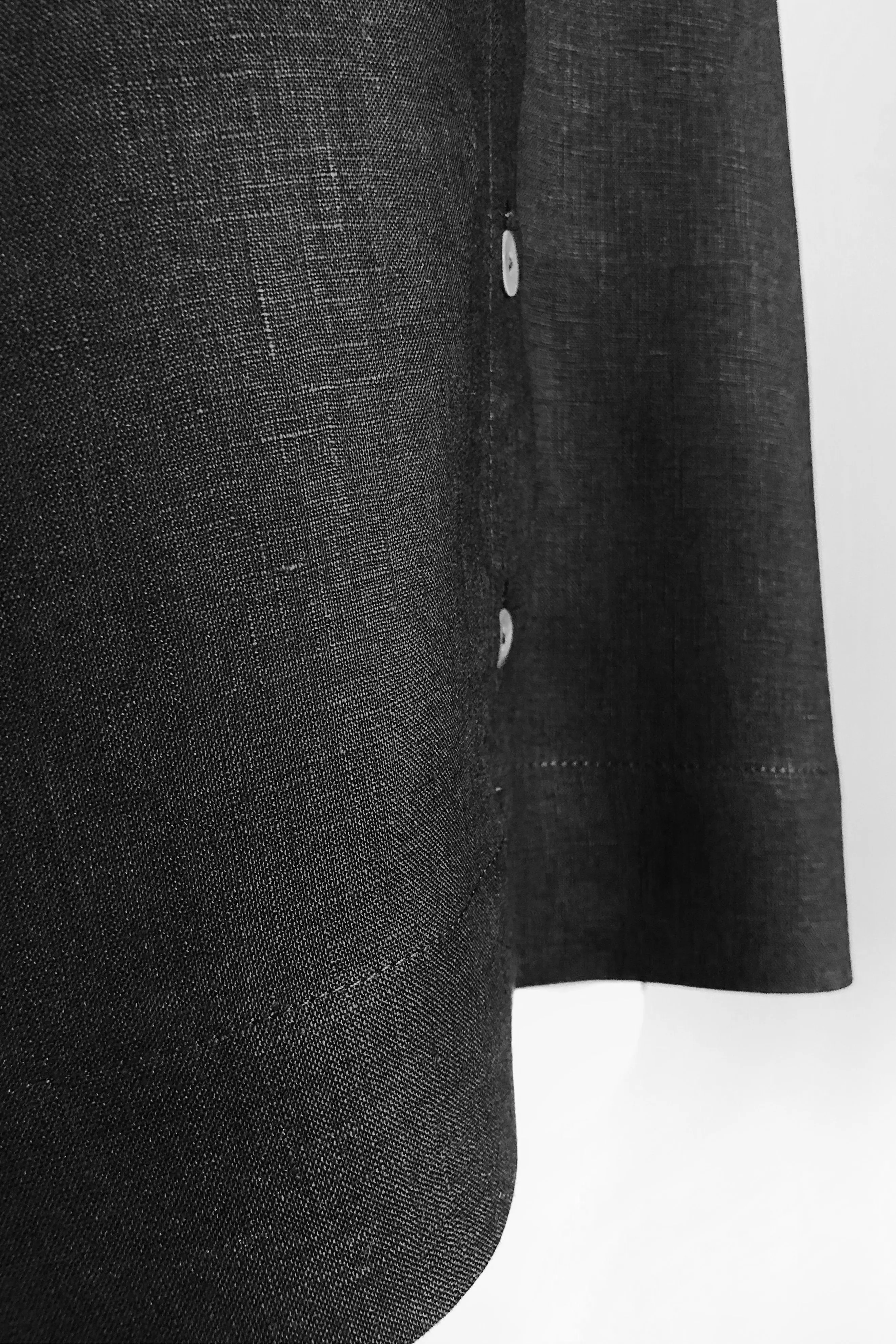 Adele Shirt -  Black Linen