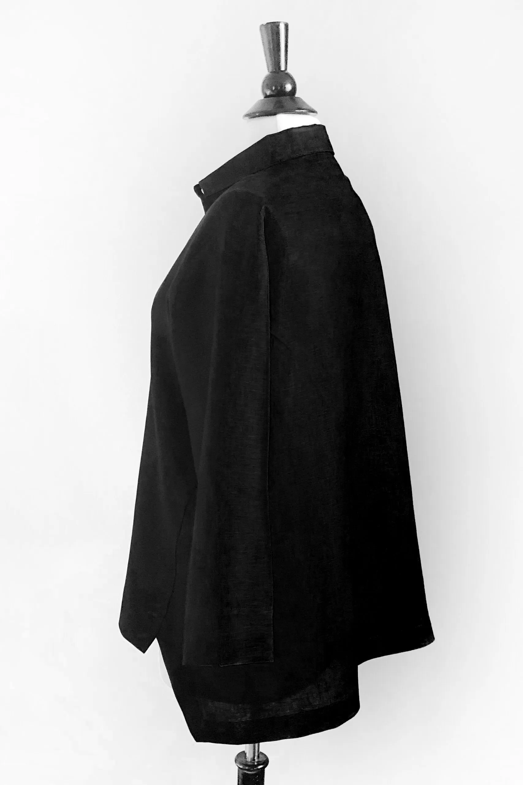 Adele Shirt -  Black Linen