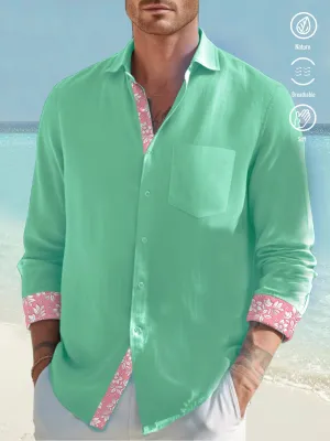 Alohadaddy Geometric Print Men's Button Pocket Shirt