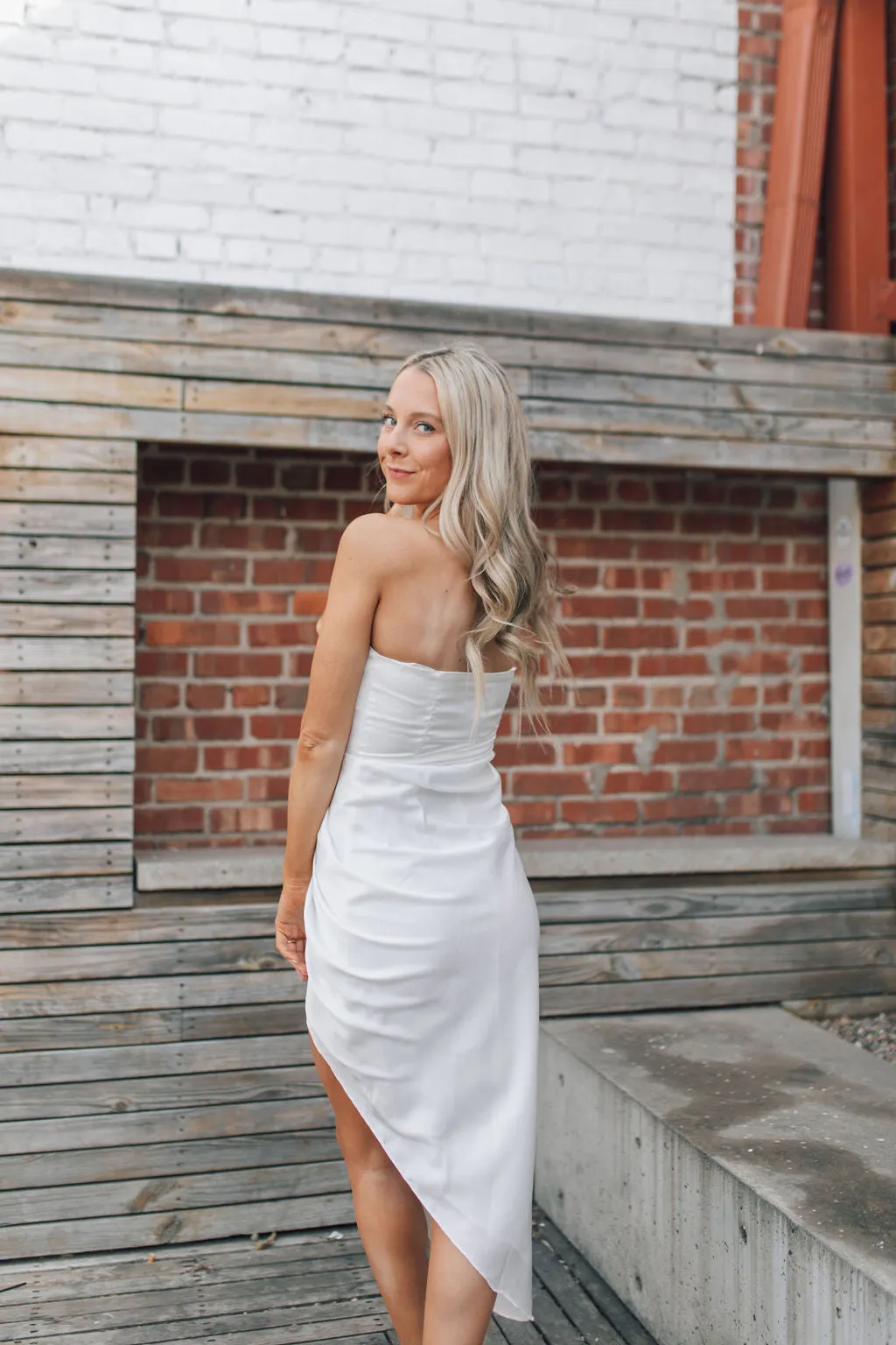 Always And Forever Wrap Dress-White