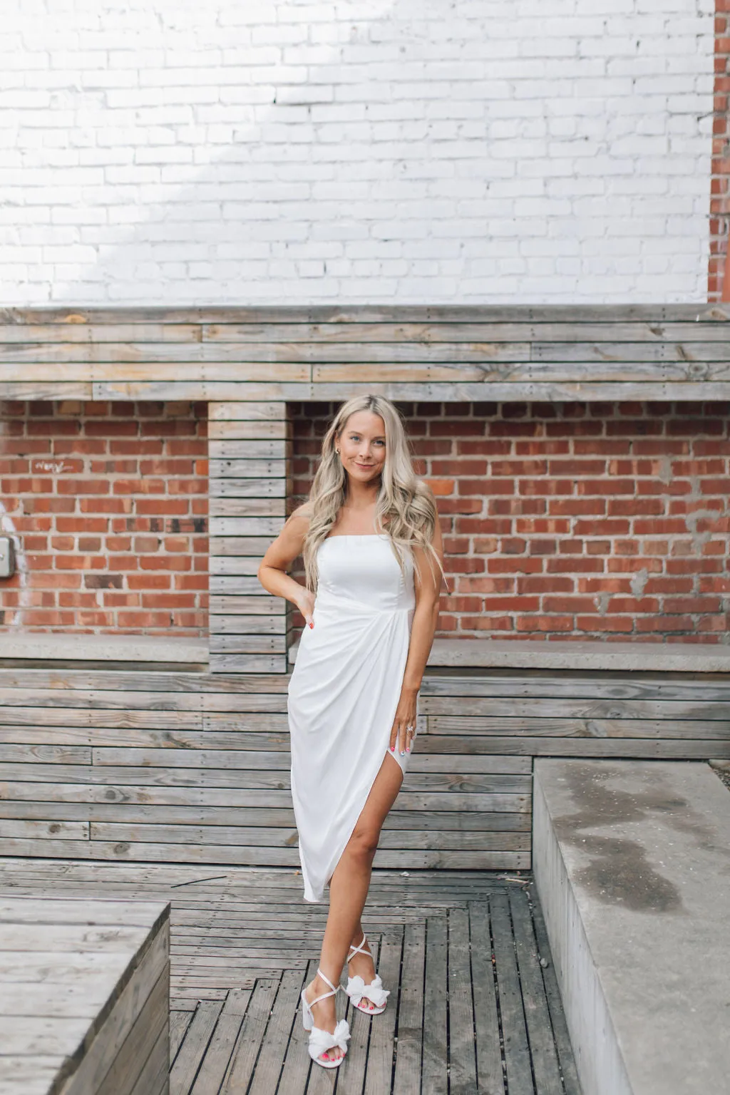 Always And Forever Wrap Dress-White