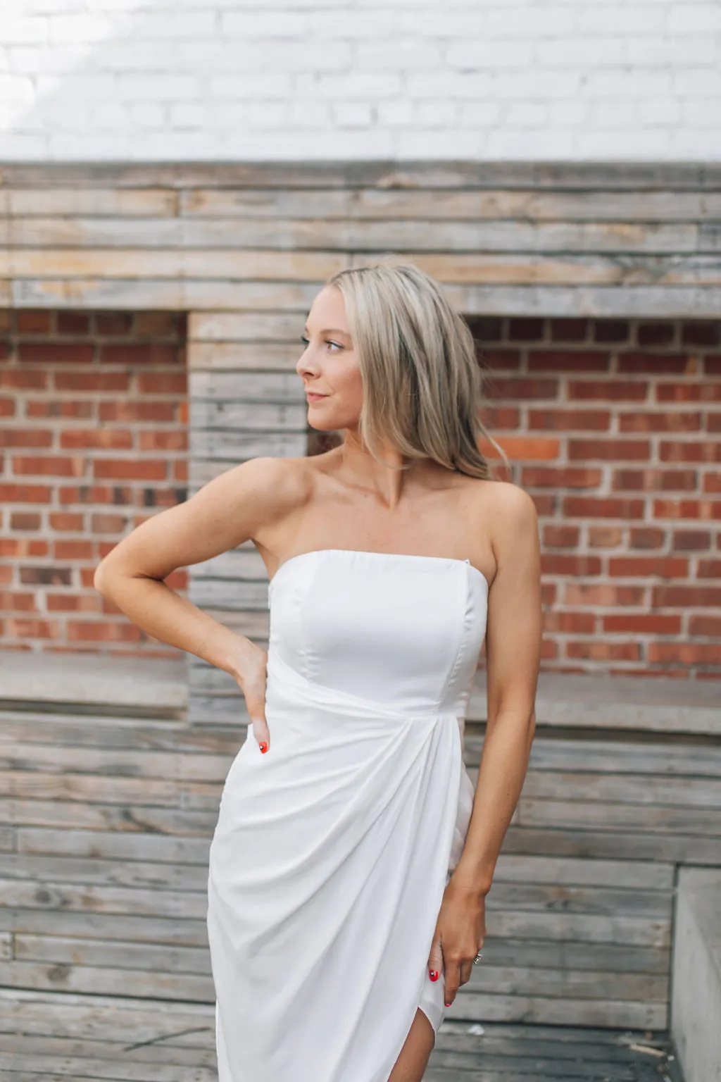 Always And Forever Wrap Dress-White
