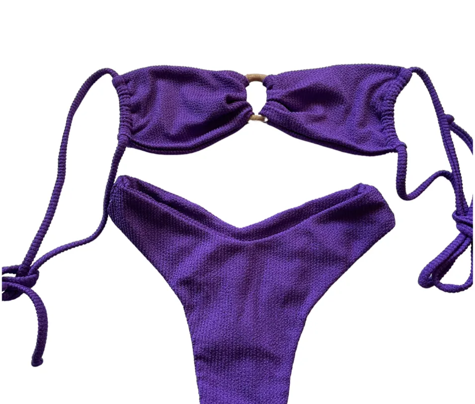Amethyst Allium Textured Bandeau Top