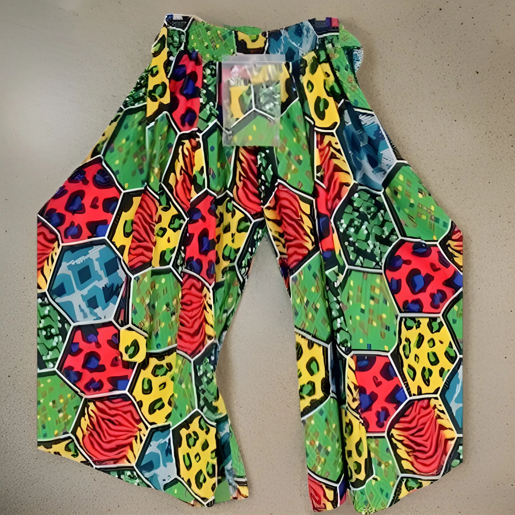Ankara African Multi-Patch Print Wide Leg Palazzo Pants