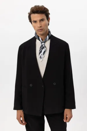 ANT Men's Linen Blend Double-breasted Buttoned Blazer Jacket - Rosemead
