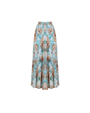 AUGUST PLEAT SKIRT WILTED FLORAL