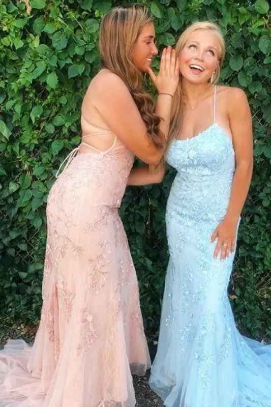 Baby Blue Mermaid Prom Dresses | Stock in USA