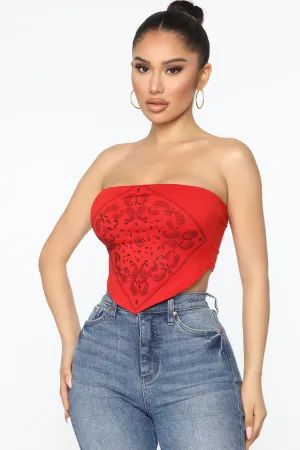 Baddie From The Block Top - Red/combo