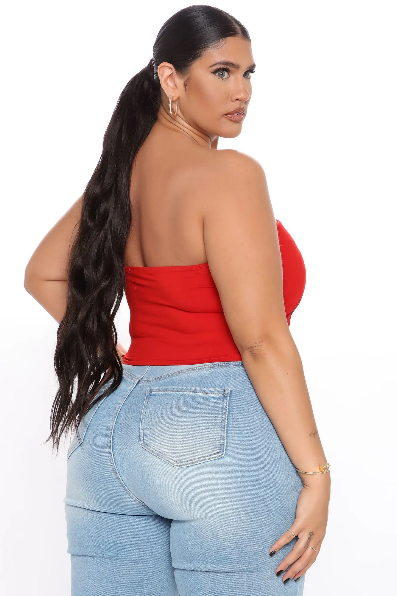 Baddie From The Block Top - Red/combo