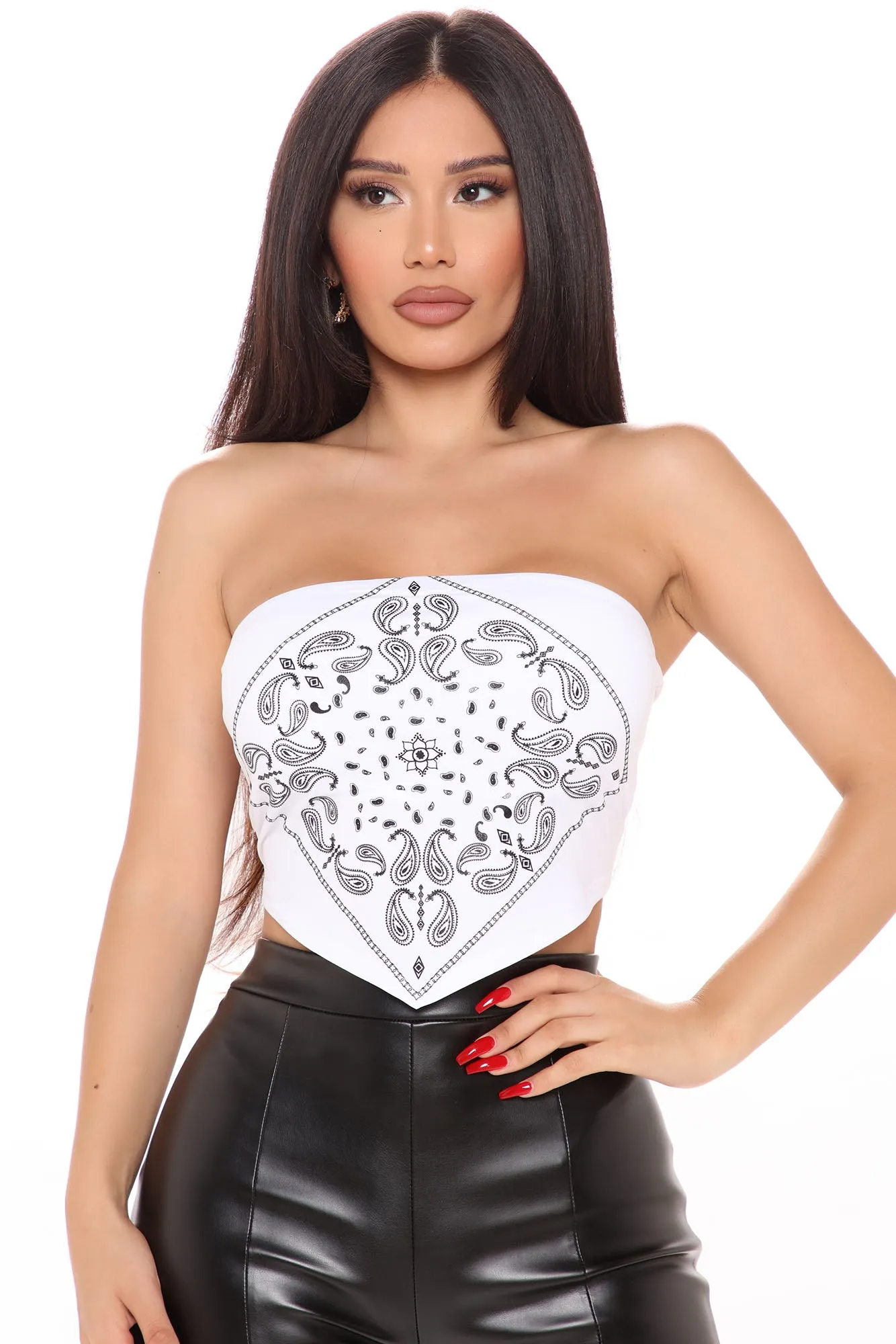 Baddie From The Block Top - White/Black