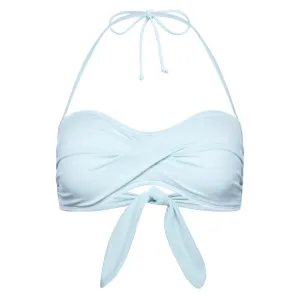 Bandeau bikini top pastel blue