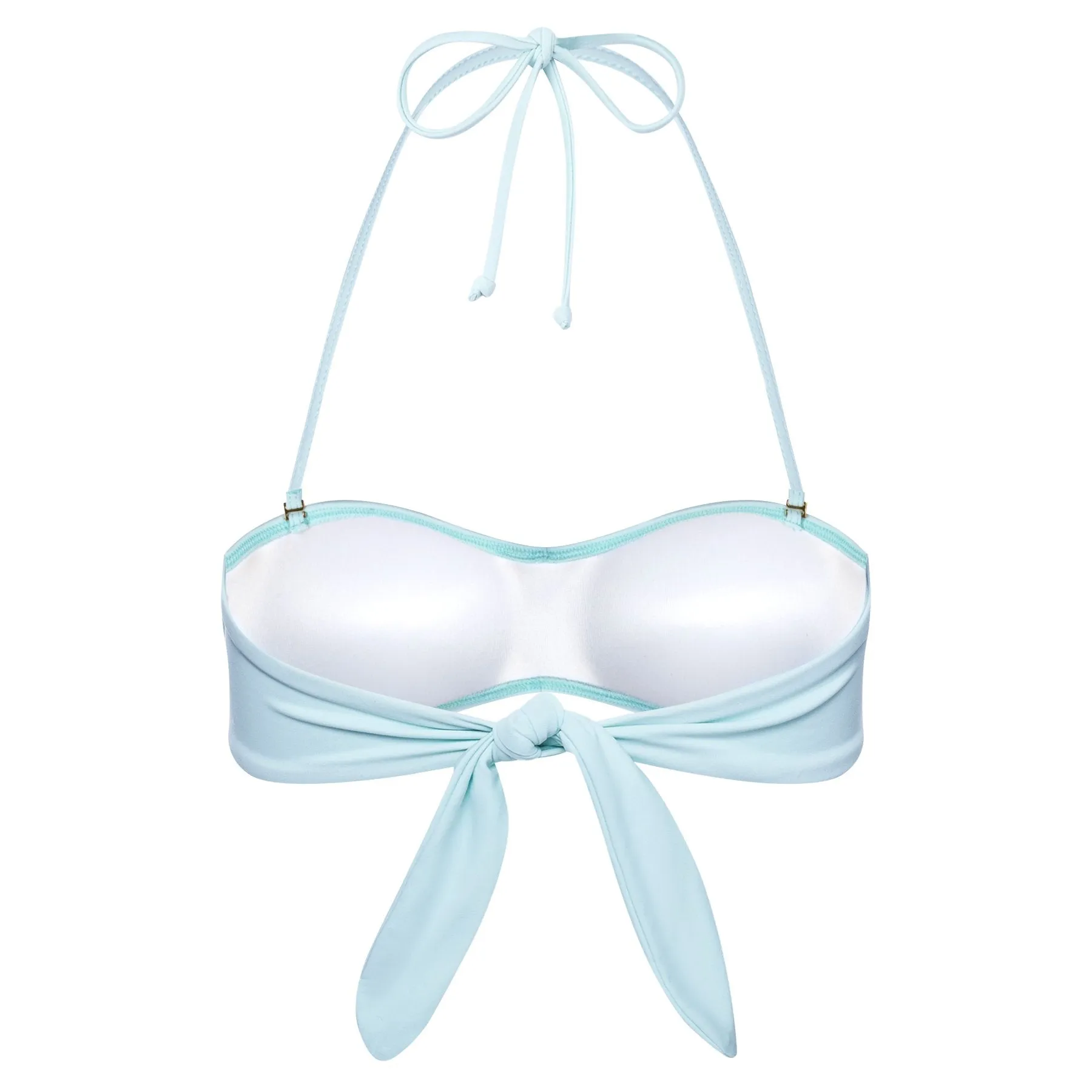 Bandeau bikini top pastel blue