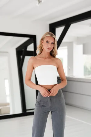 Bandeau stretch top wit - Cato