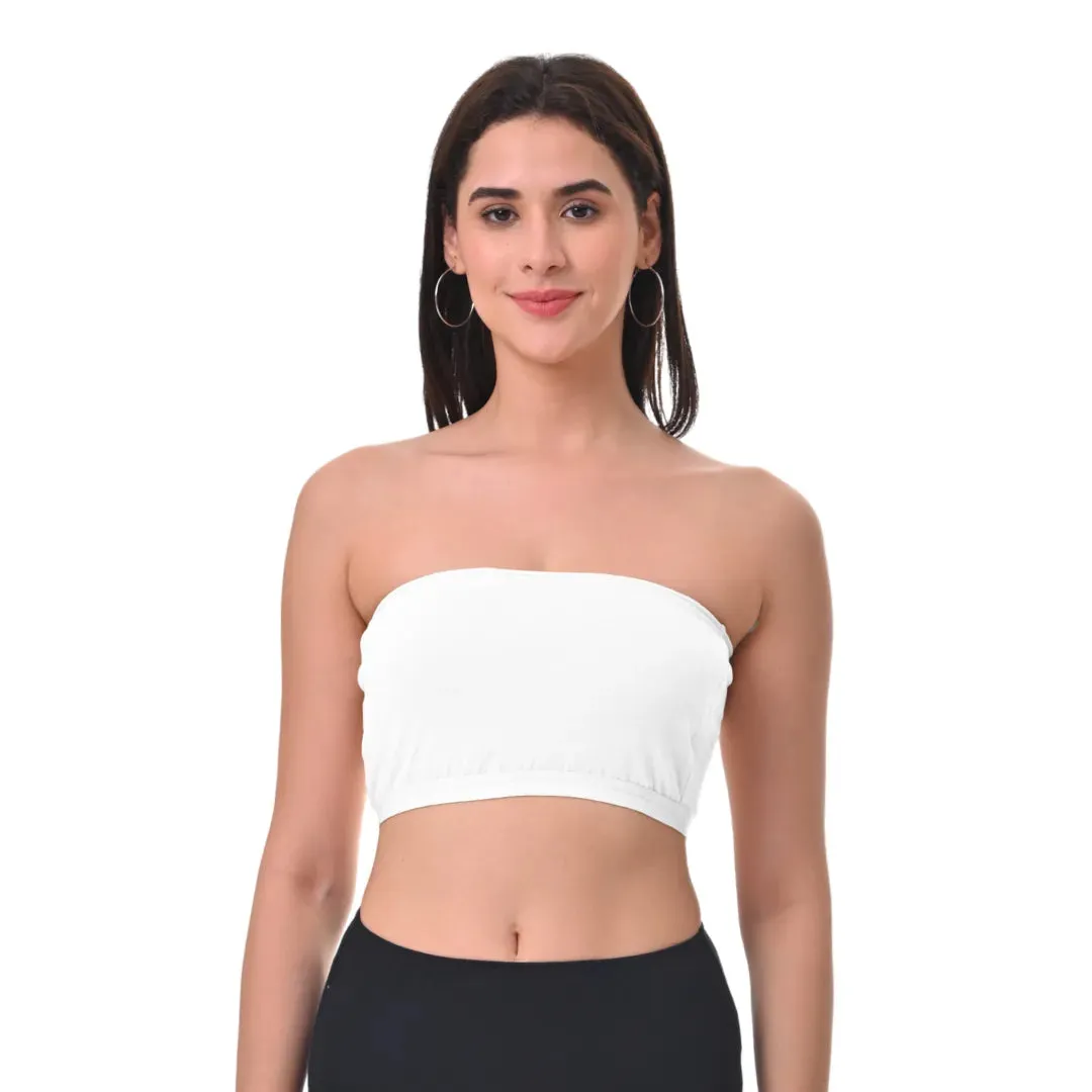 Bandeau/Tube Bra For Women | Strapless Bra | Silicone Anti-Slip Band | Triple Layer Front Panel | Conceals Visibility Of Nipples