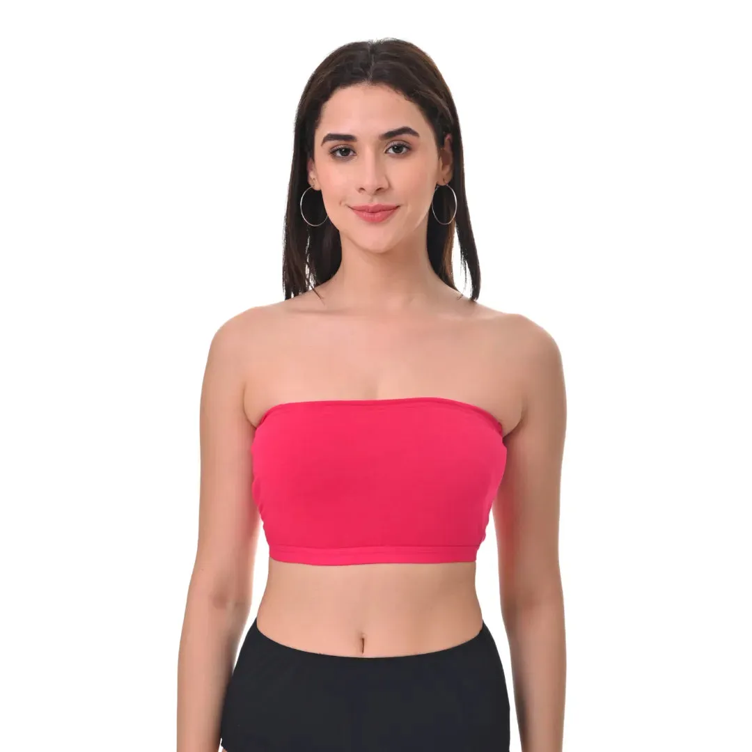 Bandeau/Tube Bra For Women | Strapless Bra | Silicone Anti-Slip Band | Triple Layer Front Panel | Conceals Visibility Of Nipples