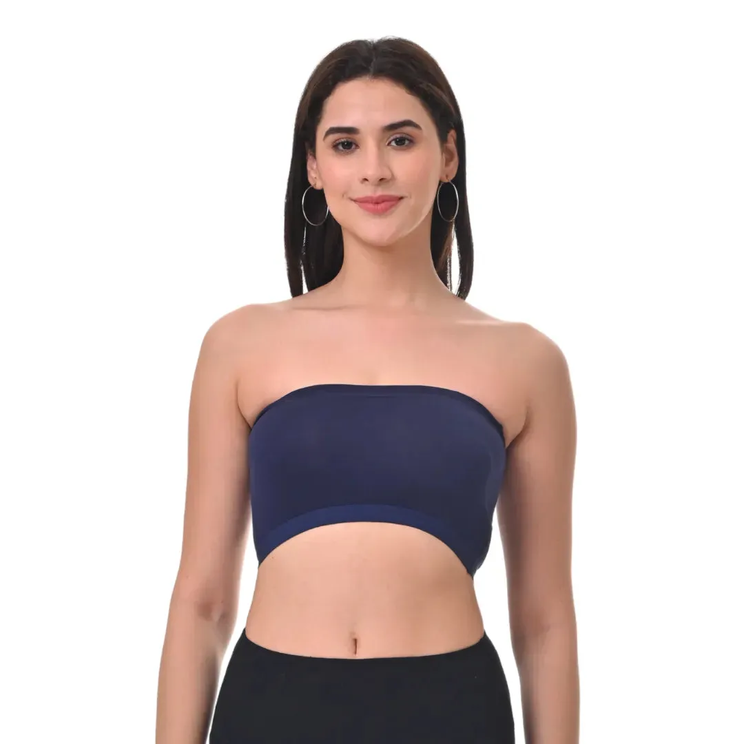 Bandeau/Tube Bra For Women | Strapless Bra | Silicone Anti-Slip Band | Triple Layer Front Panel | Conceals Visibility Of Nipples