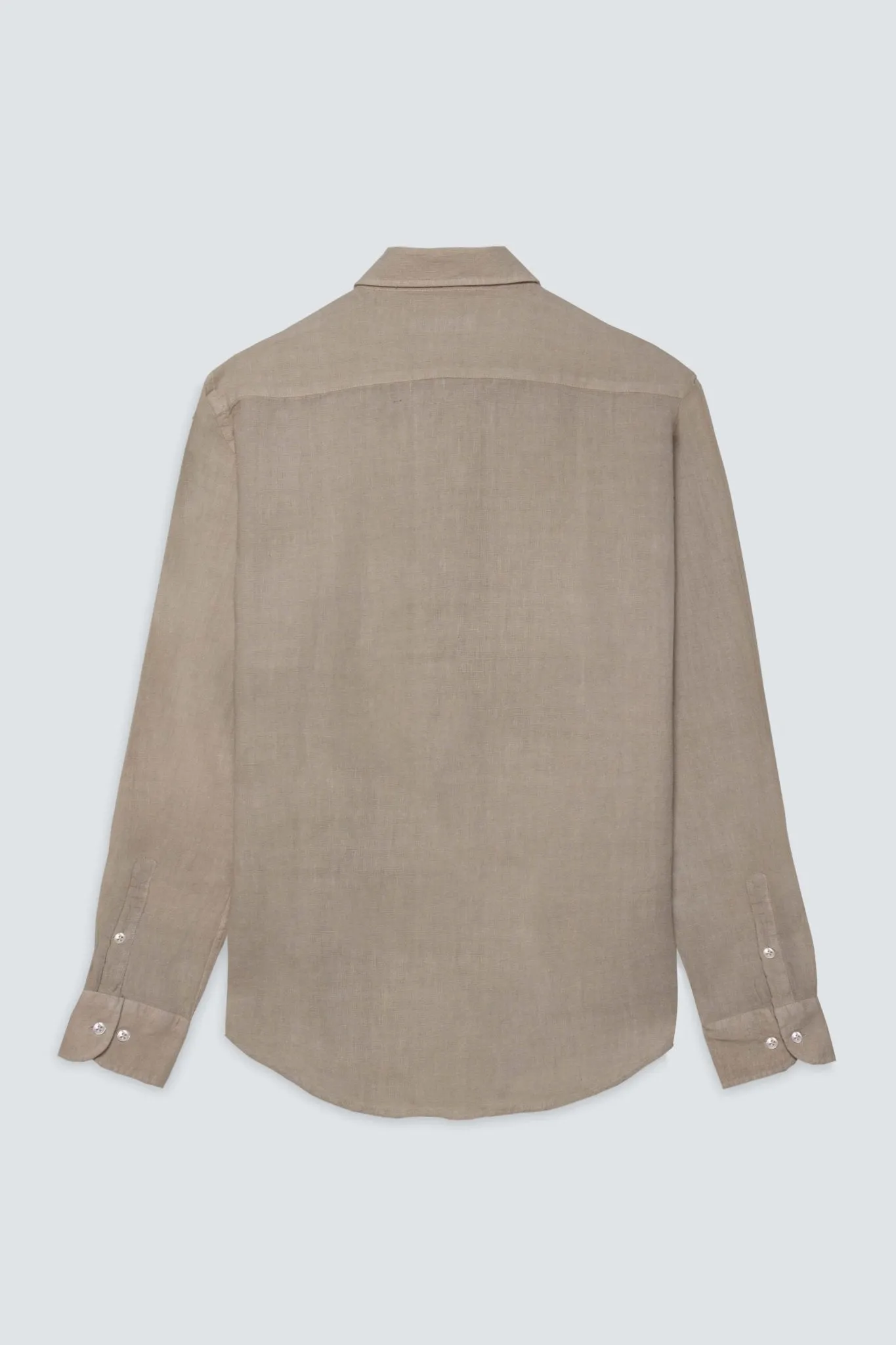 basic linen shirt dark beige