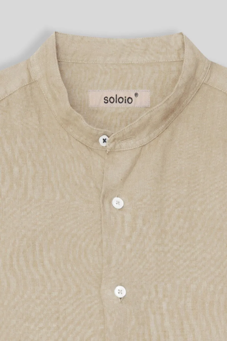 basic linen shirt mao beige