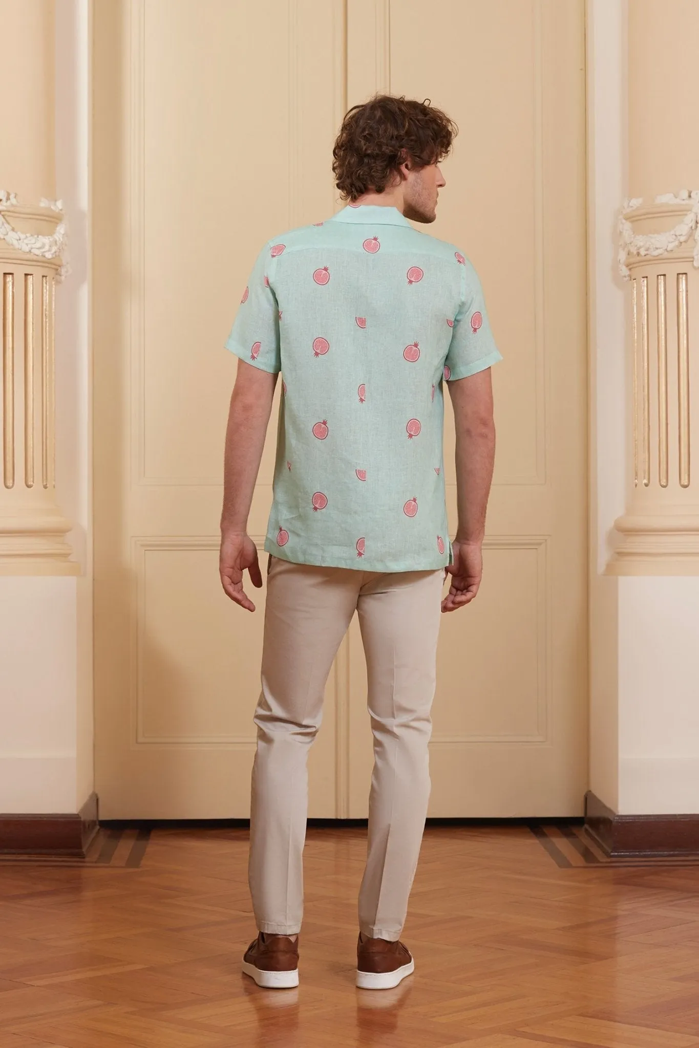 bastión linen shirt aqua