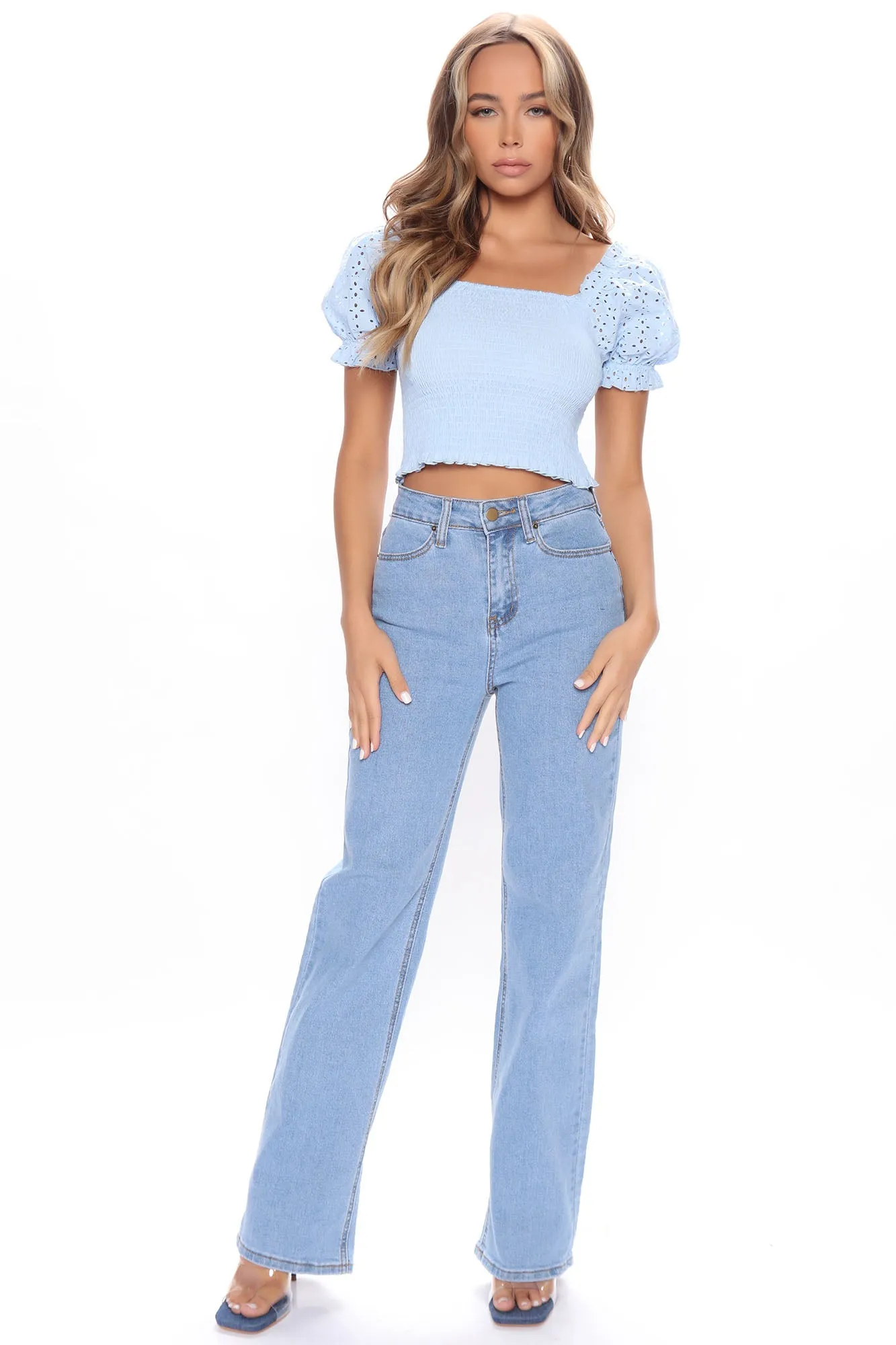 Beachside Picnics Top - Blue