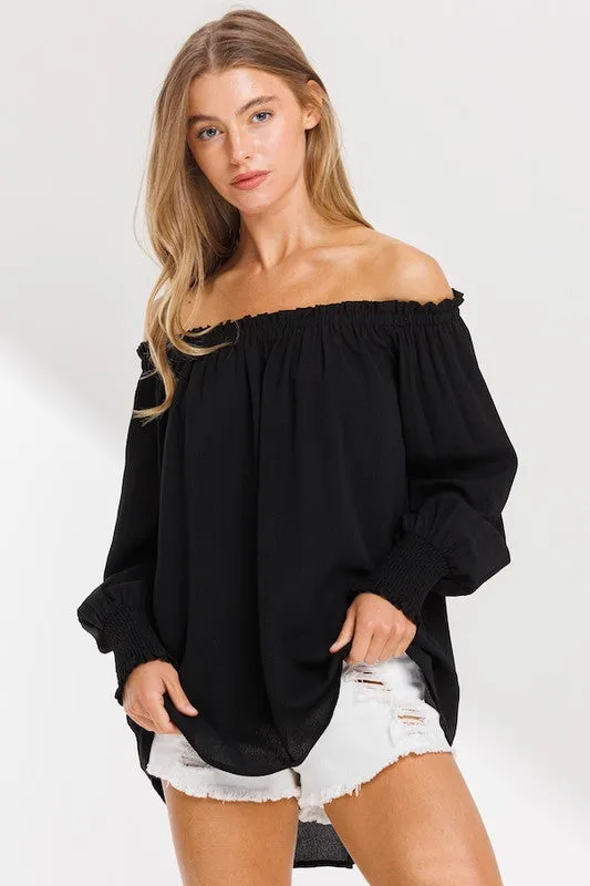 Black Off Shoulder Blouse