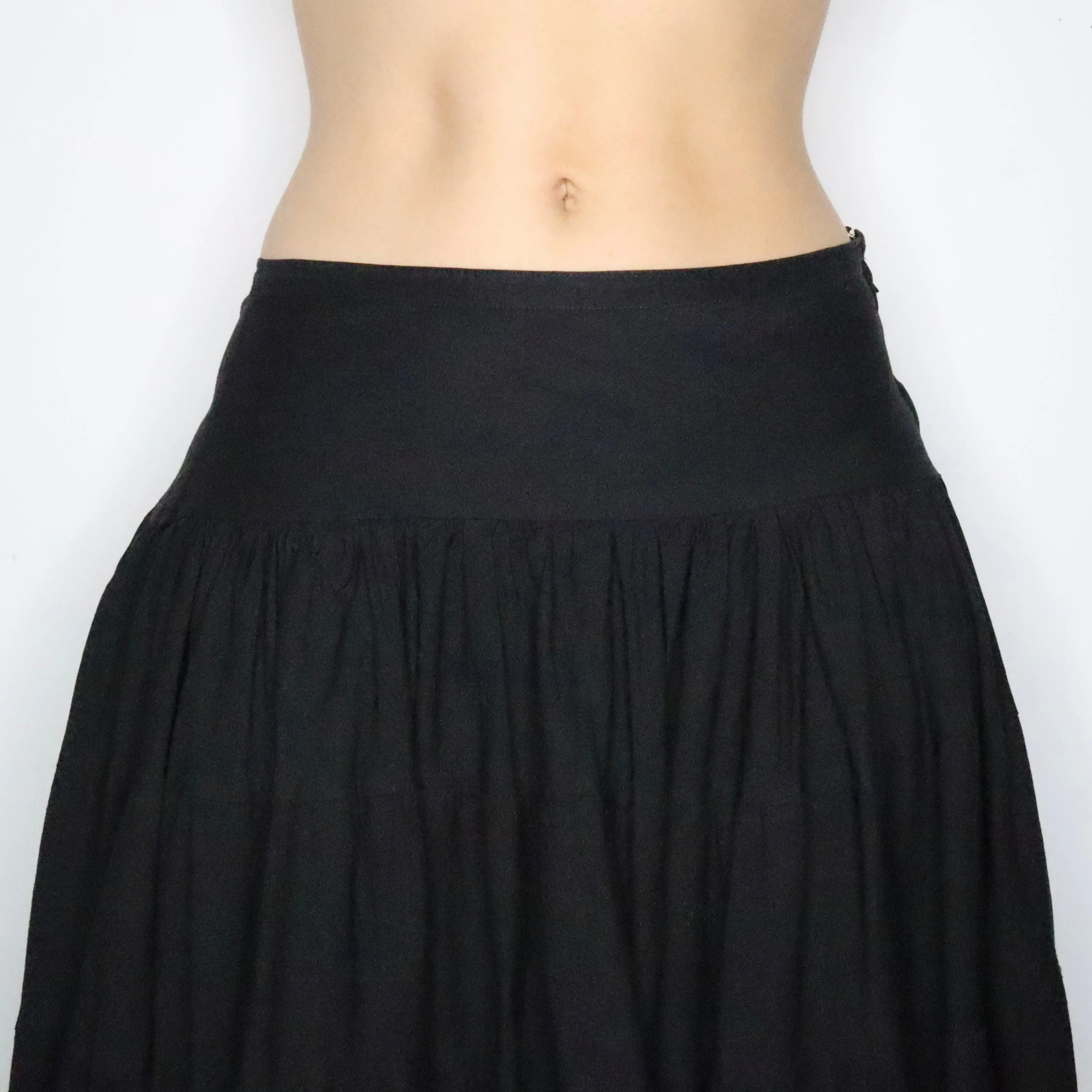 Black Tiered Maxi Skirt (XS-S)