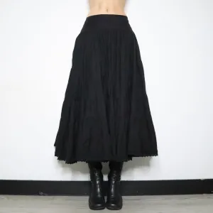 Black Tiered Maxi Skirt (XS-S)