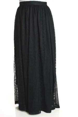 Black True Lace Maxi Skirt