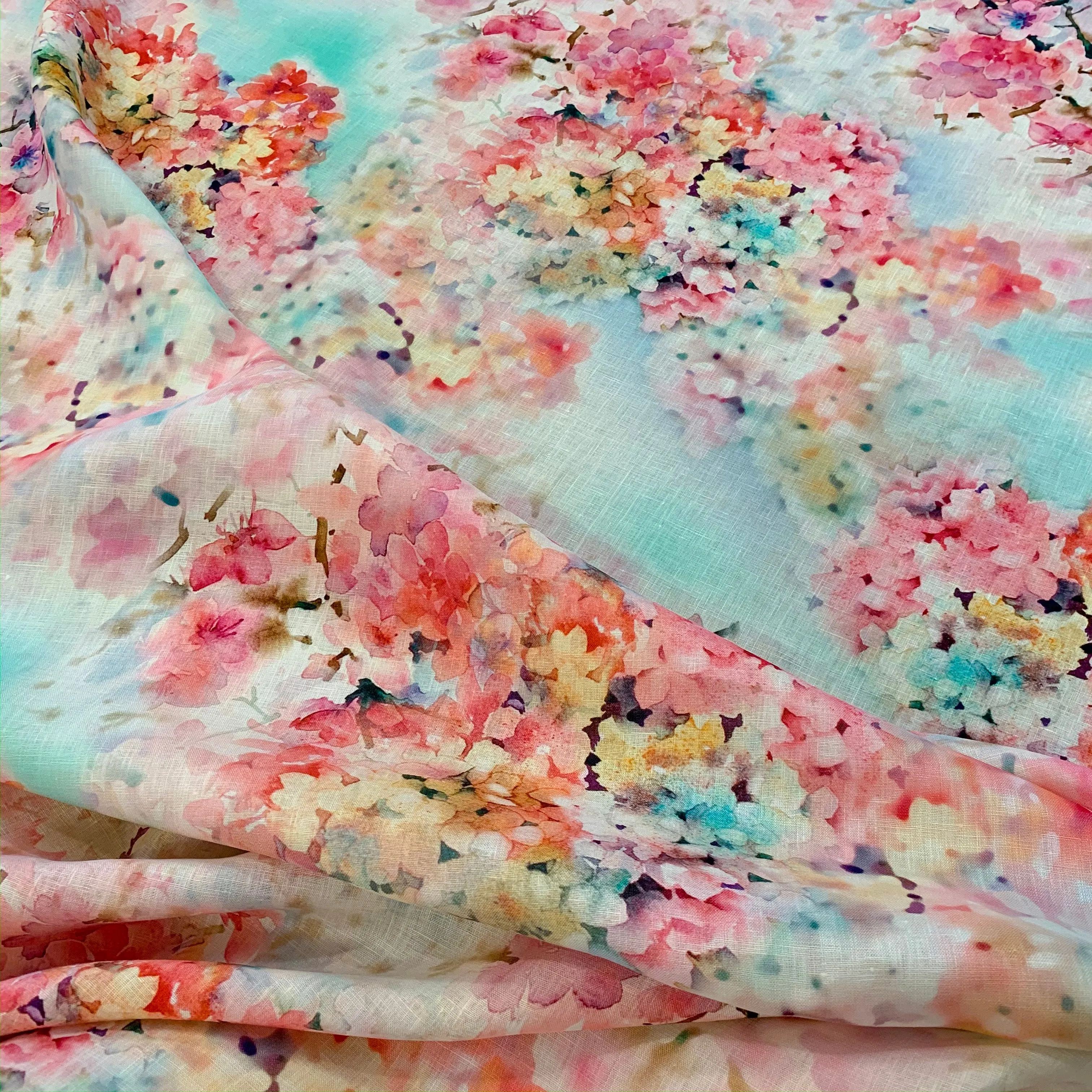 Blossom Primavera Printed Linen