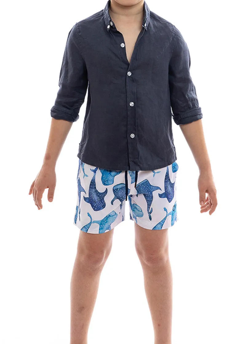Boys' Ink Linen Shirt