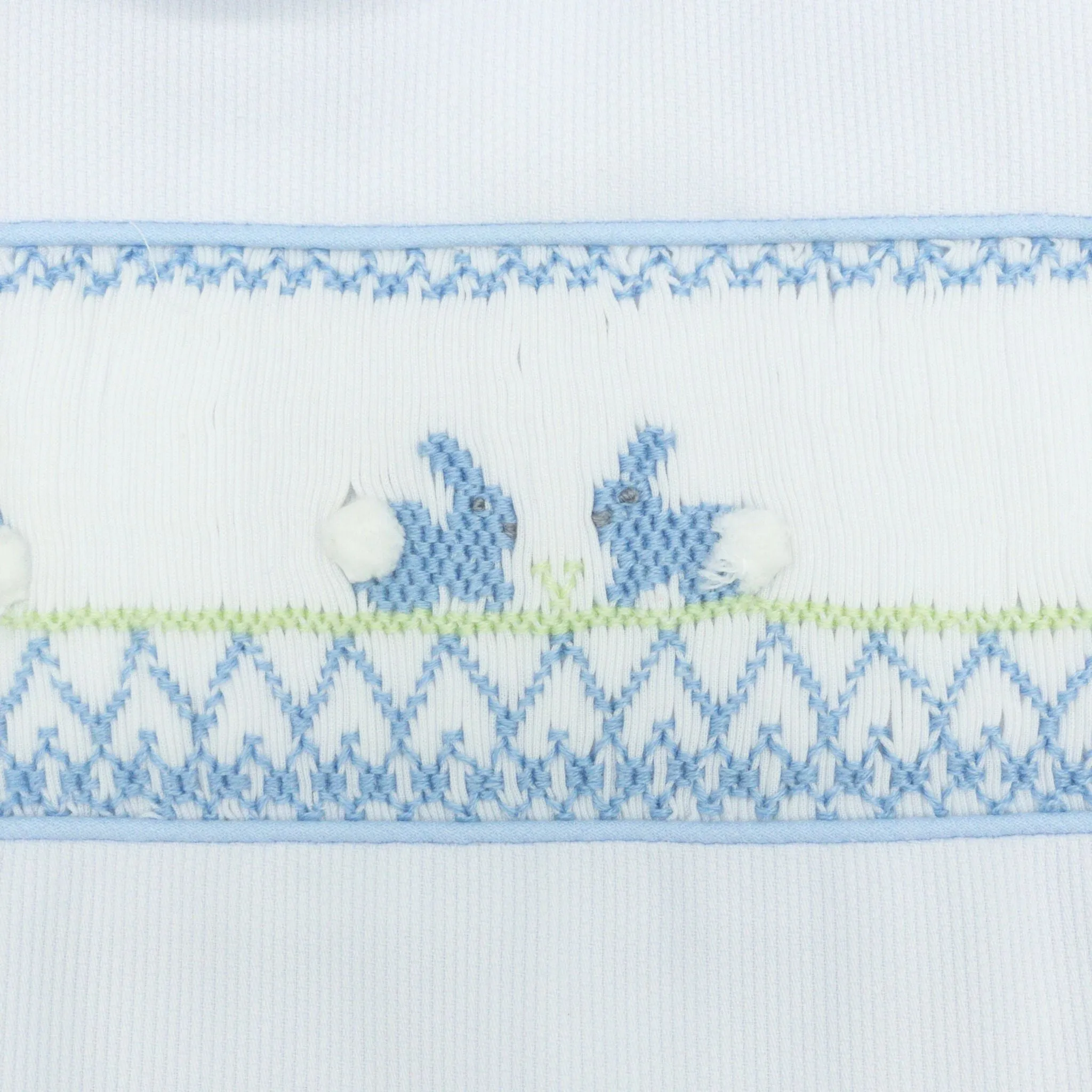 Boys Smocked Bunnies Diaper Set