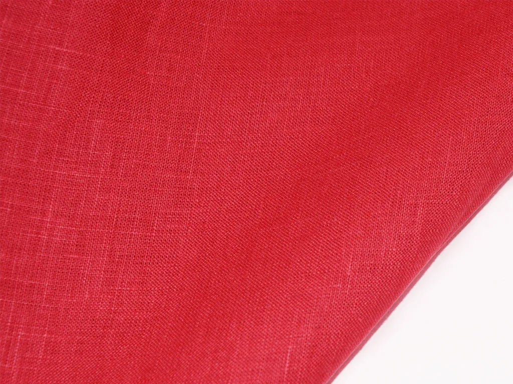Brick Red Pure Linen Fabric - 60 Lea (Wholesale)