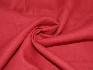 Brick Red Pure Linen Fabric - 60 Lea (Wholesale)