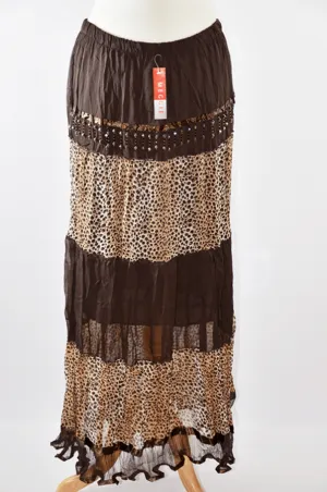 Brown leopard prints skirts