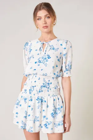 Chandler Floral Eclipse Smocked Top - Skirt Sold Separate