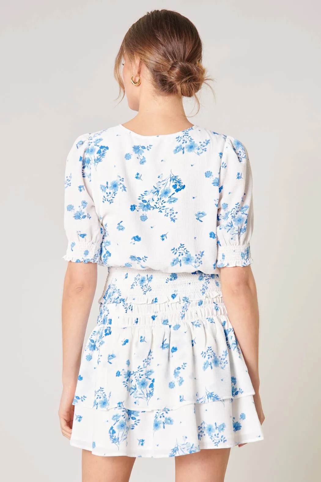 Chandler Floral Eclipse Smocked Top - Skirt Sold Separate