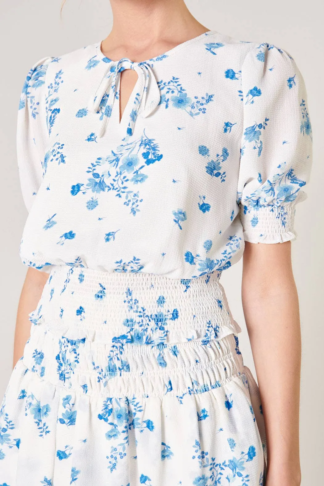 Chandler Floral Eclipse Smocked Top - Skirt Sold Separate
