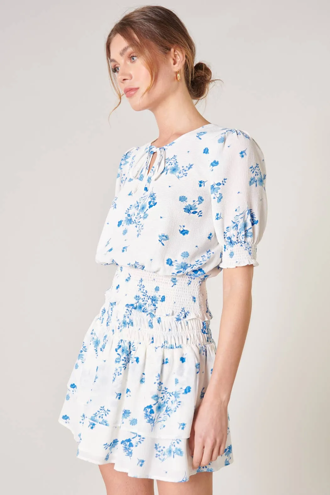 Chandler Floral Eclipse Smocked Top - Skirt Sold Separate